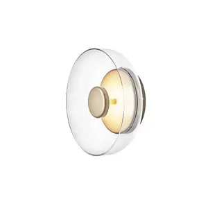 Modern Projection Floor Roundness Brass Gold Iron Energy Saving LED Wall Light Lamp Bow For Living Room