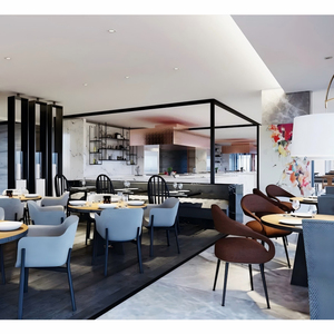 Juego de Muebles de Madera Sólida de Diseño Moderno para Restaurantes de Comida Rápida y Cafeterías, para Hoteles y Dormitorios - Product Image 1