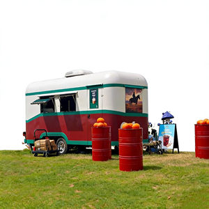 Remorque de restauration classique à trois tons pour la vente de crème glacée, au design rustique, idéale pour les fermes et les festivals - Product Image 1