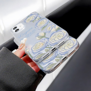 Hoa màu trắng tươi đồ họa trường hợp điện thoại cho iPhone 16 15 14 13 12 11 x XR XS SE2 SE 8 7 cộng với Pro Max <span class=keywords><strong>PC</strong></span> Cover quay lại - Product Image 4