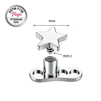 Anclaje Dérmico de Titanio Zirconio M1.2 ASTM F136 para Piercing, Joyería Hipoalergénica para Clavícula y Piel G23