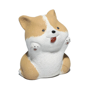 Figurine de chien de compagnie Zisha en argile peinte à la main, signe du zodiaque Corgi Caniche, jouet de thé, accessoire de service à thé, décoration d'intérieur - Product Image 5