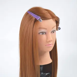 Großhandel Brown Synthetic Hair Training Heads für Friseur Schaufenster puppen Training Doll Heads