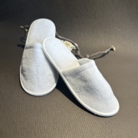 Chaussons jetables de qualité supérieure et économiques, doux et respirants, à bout fermé, 100 % coton, pour spa et club