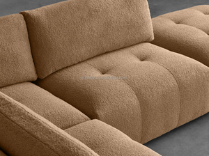 Luxury Modern Modular Chaise Sectional Contemporary Design Velvet Fabric <b>Wooden</b> <b>Frame</b> Sponge Indoor Living Room - Product Image 4