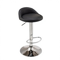 Tabouret de bar moderne en cuir avec hauteur réglable et rotation à 360 degrés pour la maison, l'hôtel, la villa, le salon et le centre commercial