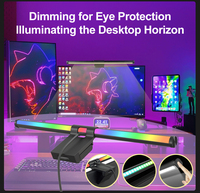 Lampe de bureau sans fil moderne à télécommande RGB, lumière suspendue, protection des yeux, barre lumineuse USB pour ordinateur