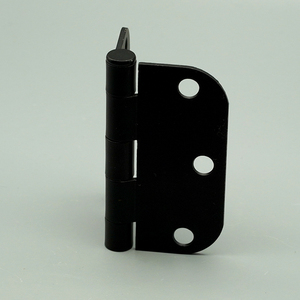 Factory-Direct 3 Inch <strong>Black</strong> Chrome-plated Rounded Corner <strong>Hinges</strong>, Heavy-Duty Door Hardware for Home &amp; Commercial Use - Product Image 5