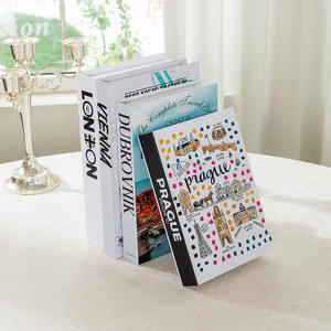 Adornos modelo <span class=keywords><strong>casa</strong></span> Villa decoraciones suaves negro blanco gris famosa ciudad libro <span class=keywords><strong>papel</strong></span> mesa <span class=keywords><strong>de</strong></span> centro escritorio libro decorativo - Product Image 3