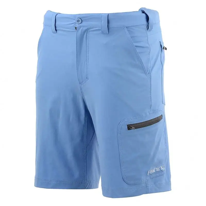 CCXL Logo personalizzato tinta unita pantaloncini da pesca traspiranti impermeabili da esterno Unisex con pantaloncini da pesca con giogo posteriore perforato