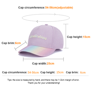 Nouvelle casquette de baseball en coton doux brodée arc-en-ciel pour enfants, protection solaire extérieure, casquette de sport, chapeau de soleil pour filles - Product Image 2