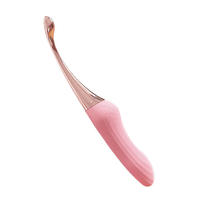 Weiblicher Vibrator mit variabler Frequenz, 10 Geschwindigkeiten, Dildo-AV-Massagestab, Delfin-Sprungfunktion, Mini-USB-wiederaufladbar, wasserdichter Vibrationsstab