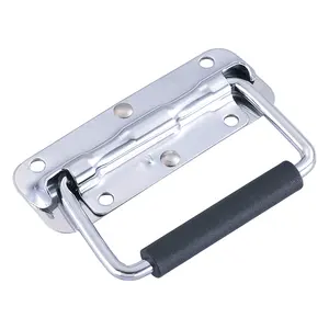 Chrome Plated Flight Case Hardware Accessories Cabinet Pull Handle Steel Box Toolbox Metal Handle
