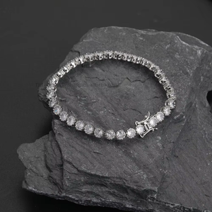 New 4mm Bag With Tennis <b>Bracelet</b>, Simple Men's Jewelry Tanjing Fashion Lijing Necklace - Product Image 3