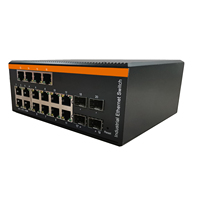 Switch Ethernet industriel 20 ports, 4 ports SFP Gigabit, 16 ports RJ45 Gigabit, couche 3, montage sur rail DIN, WEB CLI SNMP VLAN ERPS