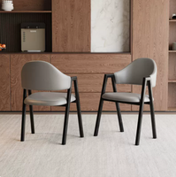 Chaises de salle à manger modernes en cuir pour la maison, le bureau, les chambres, les salons de thé/café, les comptoirs de réception