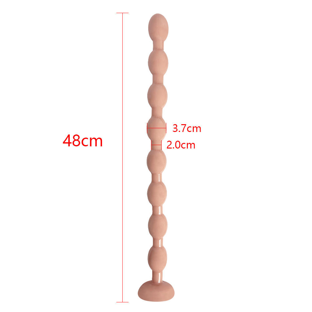 Eight beads anal plug-skin color