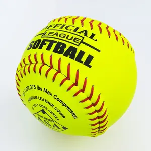 Direttamente fabbrica di marca 12 pollici della copertura del Cuoio DELL'UNITÀ di elaborazione Core Fastpitch COR .47, 375LBS Gioco Softball ASA approva In Pelle softball