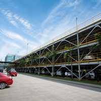 Structure de stationnement multi-niveaux en acier industriel KBP Kin Bright, axée sur la sécurité, pour hôtels et complexes d'appartements, avec garantie d'un an