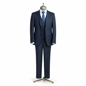 Completo Formale da <span class=keywords><strong>Uomo</strong></span> in Lana 100% di Alta Qualità, <span class=keywords><strong>Slim</strong></span> <span class=keywords><strong>Fit</strong></span>, 2 Pezzi, per Ufficio, Produzione Diretta - Product Image 4