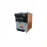 Machine à crème glacée professionnelle 20L grande capacité, en acier inoxydable durable, pour crèmes glacées molles, 2+1 saveurs mélangées, modèle de comptoir facile à utiliser