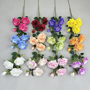 4 Têtes Diamant Rose Fleur Artificielle Mur Décoratif pour Mariage et la Saint-Valentin Affichage Guidé Routier - Product Image 6