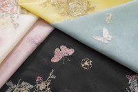 Tissu de dentelle Jacquard de qualité supérieure en polyester enduit de PVC pour robes de mariée tenues de mariage trame tricotée avec technique de broderie tissée