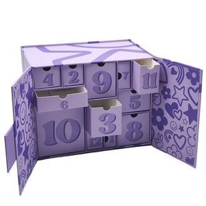 Calendario dell'Avvento Natalizio Personalizzabile con 12 Giorni <span class=keywords><strong>di</strong></span> Conto alla Rovescia, Confezione Vuota per Bevande, Caramelle, Cosmetici e Regali - Product Image 4