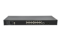 19 "en rack Montaje 16x10/100M + 2G Combo Web-Conmutador PoE inteligente