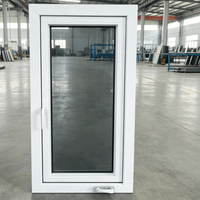Ventana Abatible Moderna de PVC con Doble Vidrio Templado, Insonorizada y de Ahorro Energético para Exteriores Residenciales