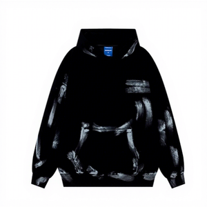 Sudadera con Capucha Negra de Forro Polar, 100% Algodón, Ecológica, Transpirable, Corte Regular, Estilo Urbano Deportivo, Otoño - Product Image 5