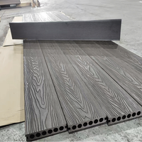 Plancher Extérieur Antidérapant et Imperméable en Dalles WPC : Terrasse Composite Bois Plastique Co-Extrudée avec Grain de Bois 3D