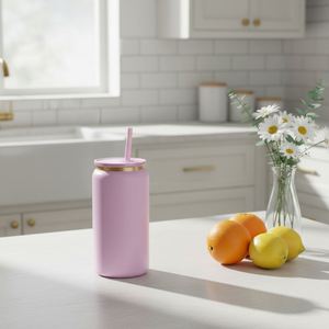16oz Stainless Steel Double Wall Vacuum Insulated Tumbler Laser Engraved Logo Powder Coating Rainbow Plated Office Cup for Iced - Product Image 1