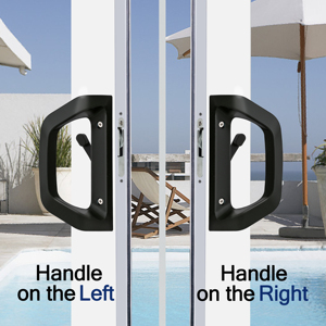 Ensemble de poignée de porte coulissante avec serrure à mortaise, remplacement de poignée de porte patio robuste - Product Image 2