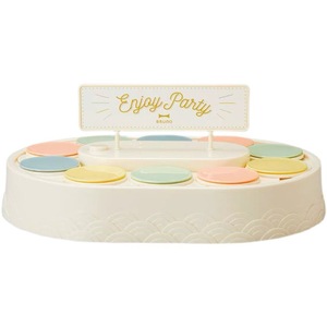 <b>Rotating</b> Cake <b>Stand</b> with Carousel Animals for Party Dessert <b>Display</b> Plastic 2 Tier Hand Wash Only - Product Image 5