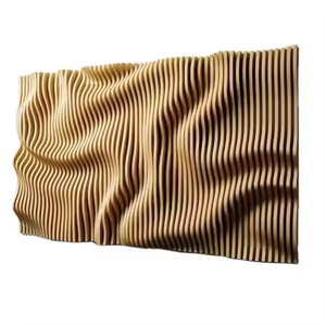 Décoration murale en bois massif sculpté en 3D <span class=keywords><strong>Art</strong></span> de design d'intérieur écologique pour villas peint gravure modèle d'étagère en bois emballage en boîte - Product Image 1