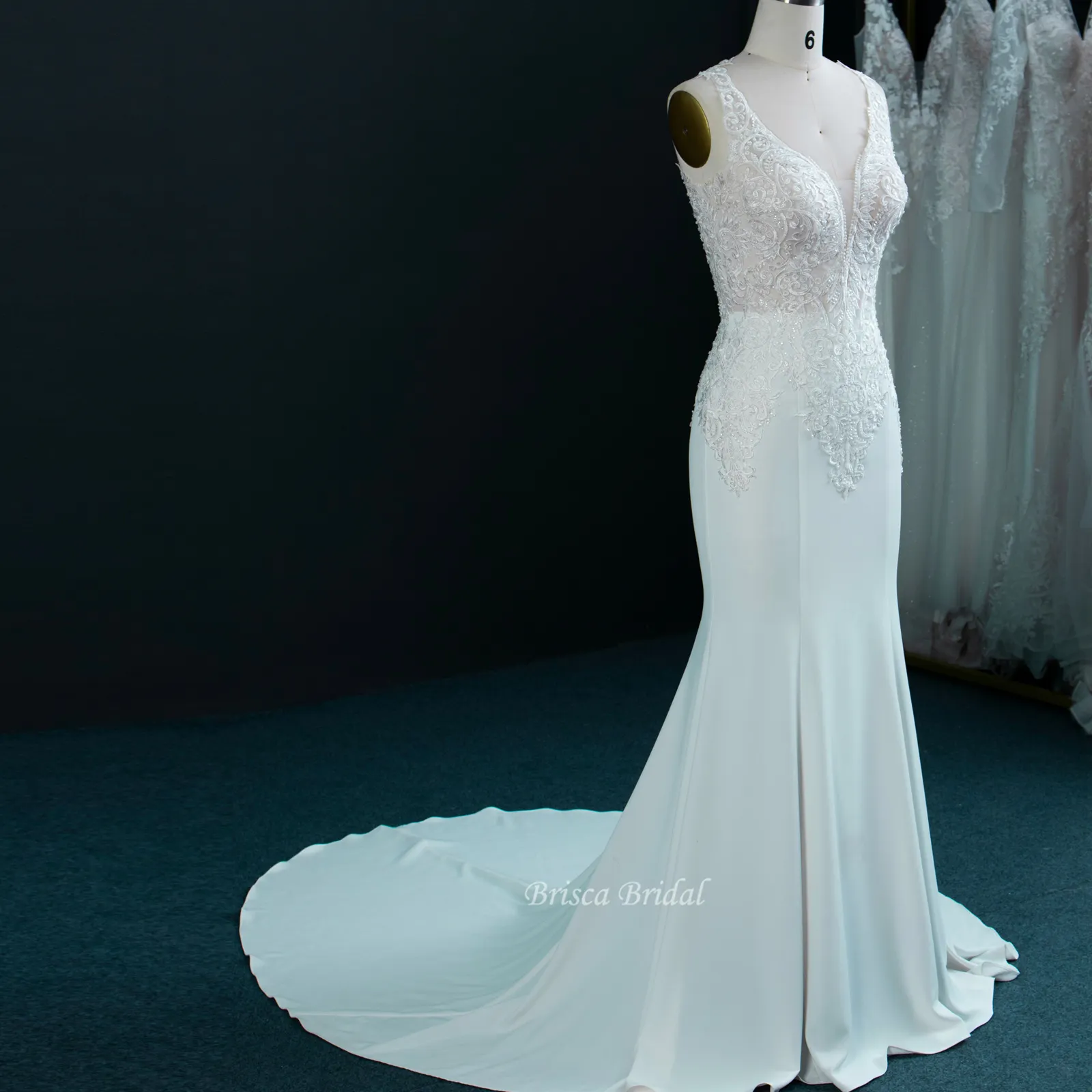 2022アウトドアビーチエレガントなマーメイドブライダルウェディングドレス女性のセクシーなカスタム白い花嫁の夜会服