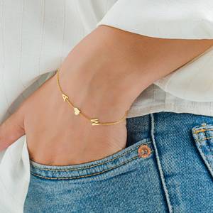 1 件定制 DIY 不锈钢首饰套装定制姓名字母个性化链环手链送礼 - Product Image 5
