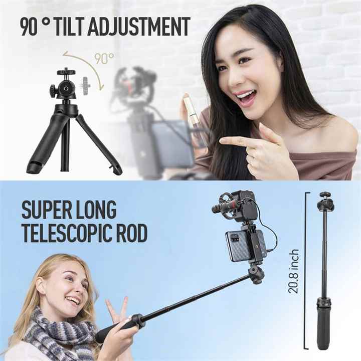 Tripode Video Kit De Vídeo Para Smartphone (micrófono Luz