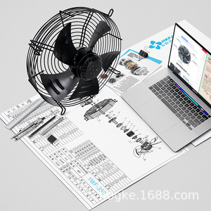 Ventilateur axial Ywf 350, 14 pouces, pale en fonte, 2800 tr/min, roulement à manchon, modèle électrique noir pour système de refroidissement - Product Image 1