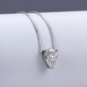 Joyería Messi MSN-634, Colgante de Moissanita de 18K con Diseño de Pera, para Fiesta, Regalo para Chicas/Mujeres - Product Image 3