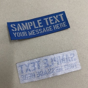 Étiquette tissée personnalisée en fer avec logo, en polyester et coton, à coudre sur les vêtements et les sacs, étiquettes principales lavables pour vêtements - Product Image 6