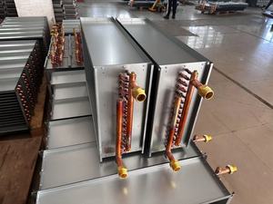 Poêle à <span class=keywords><strong>bois</strong></span> d'extérieur avec échangeur de chaleur à tubes en cuivre et à ailettes en aluminium pour climatiseur central Poêle à <span class=keywords><strong>bois</strong></span> d'extérieur - Product Image 3