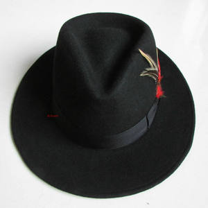 Chapeau en feutre de laine unisexe pour hommes et femmes, chapeaux Fedora en laine pour église, casquette <span class=keywords><strong>Majorette</strong></span> en feutre pour homme, chapeau Fedora en laine pour homme - Product Image 1