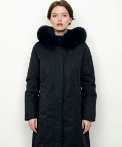 Offerte Scontate: Nuovo Design Giacca Lunga Invernale da <span class=keywords><strong>Donna</strong></span> in Piuma d'Anatra Grigia, Cappotto Imbottito con Cappuccio - Product Image 2