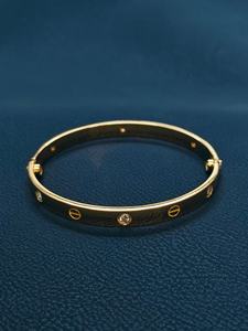 Brazalete de Lujo Chapado en Oro de 14K con Diamantes Cultivados en Laboratorio de Corte Brillante, Hecho a Mano, Moderno, Regalo de Boda o Compromiso para Mujer, Certificado IGI - Product Image 3