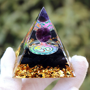 Pirámide de Resina Epoxi de Cristal de 5cm, 6cm, 8cm, Impresión UV, Grabado Interno, Decoración para el Hogar, Adorno de Escritorio - Product Image 5