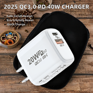Cargador USB Rápido Portátil de Viaje con Adaptador QC3.0 PD de 40W, para iPhone C, Cámaras USB de 20W, en Oferta - Product Image 2