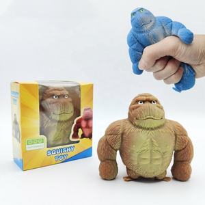 Renk kutusu ambalaj hayvan sıkmak topları Squishy oyuncaklar anti-anksiyete toplu oyuncaklar goriller stres kabartma topu - Product Image 1