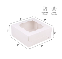 Boîte élégante pour biscuits, gâteaux et cupcakes, en carton recyclable de haute qualité, avec fenêtre transparente, personnalisable pour les petites entreprises